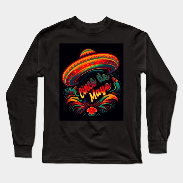 Amazing Cinco de Mayo Long Sleeve T-Shirt by Marco Massano Art